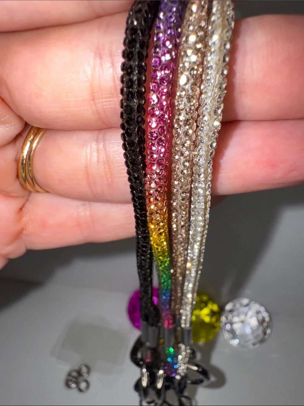 Rhinestone Bling Charm Phone Wristlet Strap - Pick 1